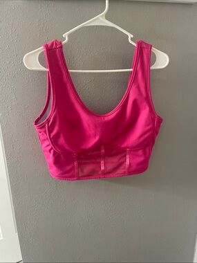 white birch Hot Pink Sport Crop Bralette